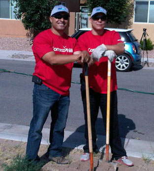 AUI employee volunteers